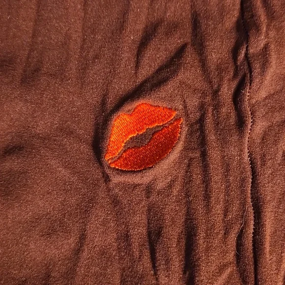 Burgundy opaque tights L/XL - Picture 2 of 6